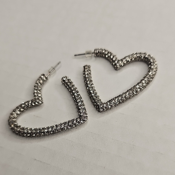 Altar'd State Crystal Heart Shaped Earrings - Picture 1 of 5